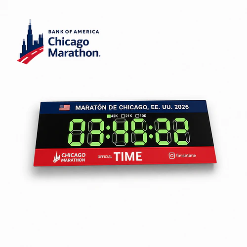 Magneto para el refrigerador crono Chicago Marathon, Finishtime