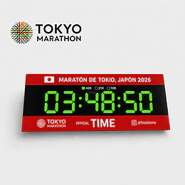 Magneto para el refrigerador crono Tokyo Marathon, Finishtime