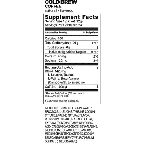 Energy Gel ROCTANE Cold Brew Coffe (24 Unid), GU