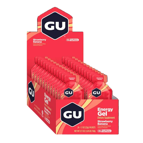 Energy Gel sin cafeína Strawberry Banana (24 unid), GU