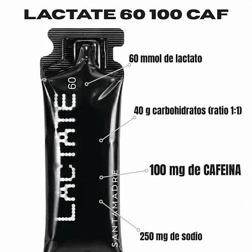 Gel Energético, Lactate 60 100 CAF, Santa Madre