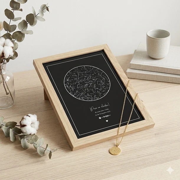 Pack Mapa Estelar: Enmarcado + Collar 1