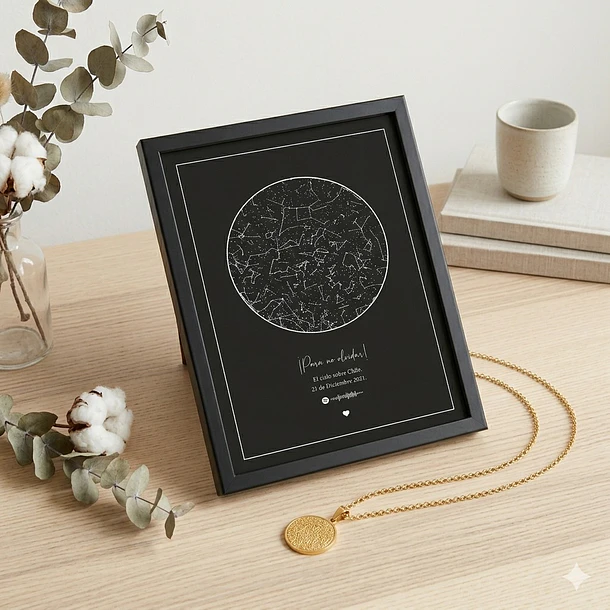 Pack Mapa Estelar: Enmarcado + Collar 2