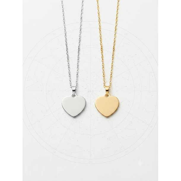 Collar Mapa Estelar Corazón Personalizado 1