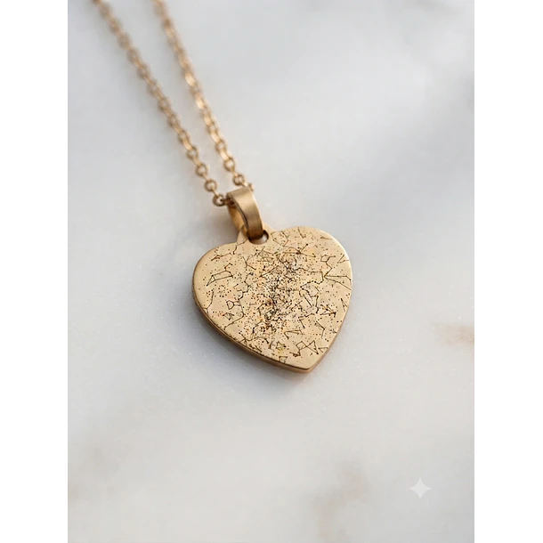 Collar Mapa Estelar Corazón Personalizado 5
