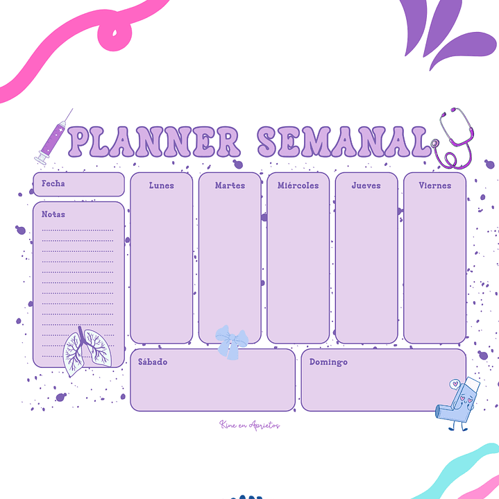 PLANNER SEMANAL PROFESIONALES DE LA SALUD 1