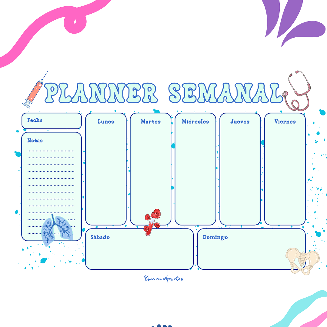 PLANNER SEMANAL PROFESIONALES DE LA SALUD 3