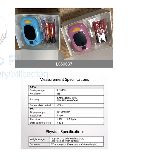 SATURÓMETRO PEDIATRICO