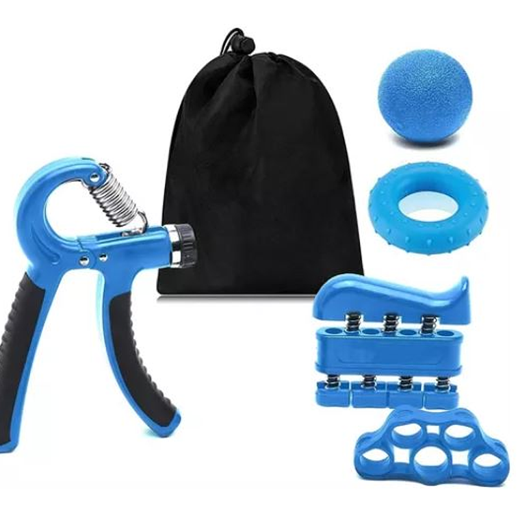 KIT EJERCITADOR DE MANOS 5 Pcs FORTALECEDOR MANOS AJUSTABLE 1