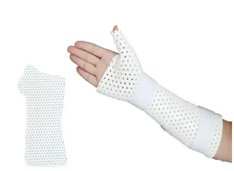 INMOVILIZADOR DE MUÑECA Y PULGAR ESPIGA ENVOLVENTE (TIPO TUBULAR) TERMOPLÁSTICO PRECORTADO LISTO PARA MOLDEAR