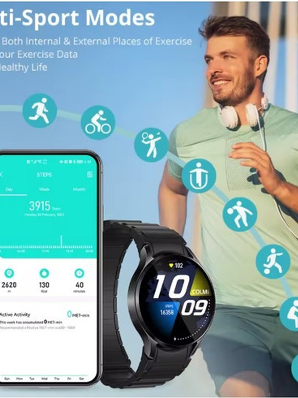 Reloj Inteligente Colmi I28 Ultra Ai, Da-gpt Incorporado, Negro 4