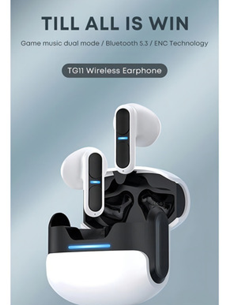 Audífonos Langsdom Theta Tg11, Gaming Bluetooth 5.3 Color Gris 3