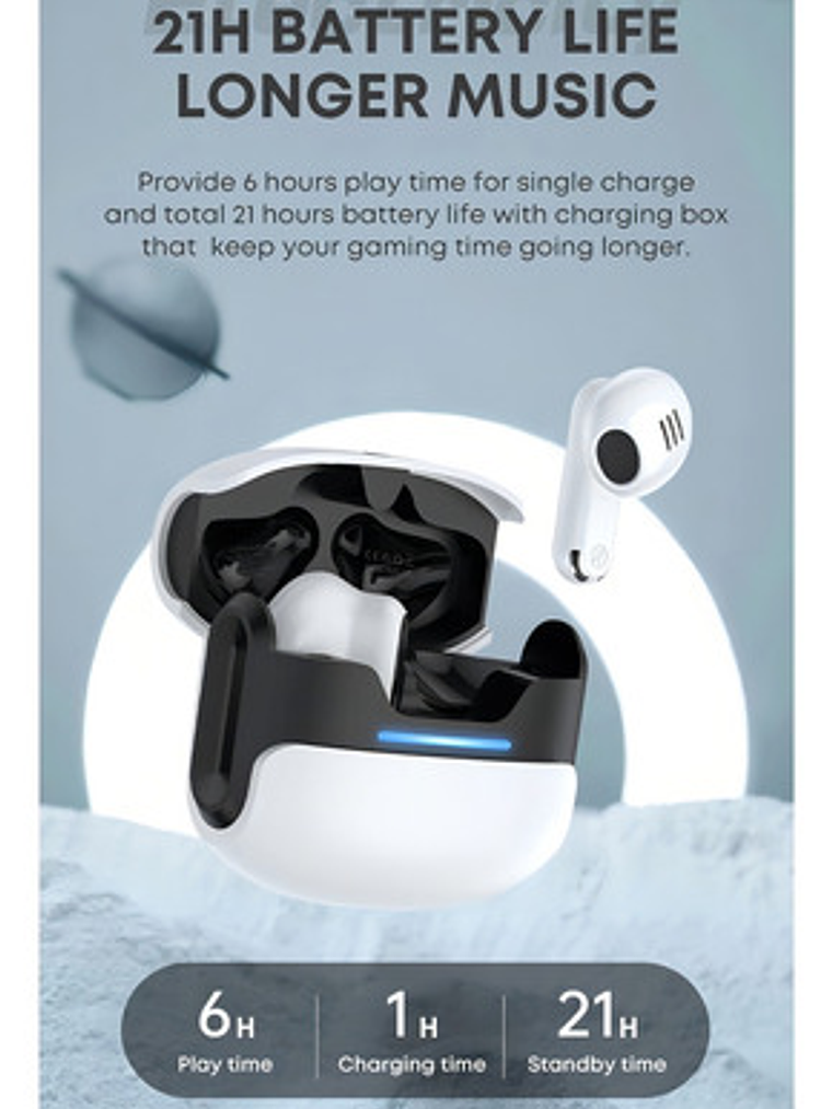 Audífonos Langsdom Theta Tg11, Gaming Bluetooth 5.3 Color Gris 5