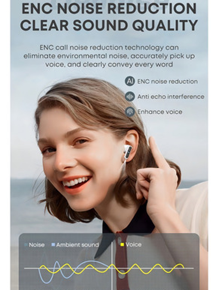 Audífonos Langsdom Theta Tg11, Gaming Bluetooth 5.3 Color Gris 6