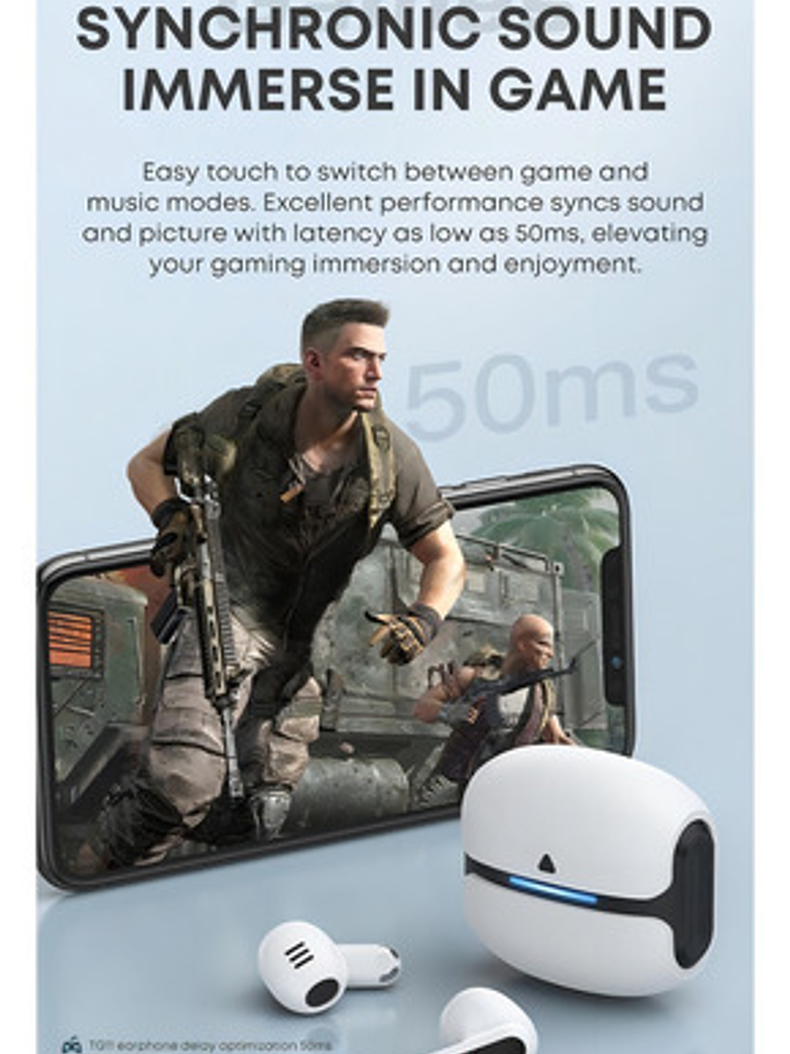 Audífonos Langsdom Theta Tg11, Gaming Bluetooth 5.3 Color Gris 7