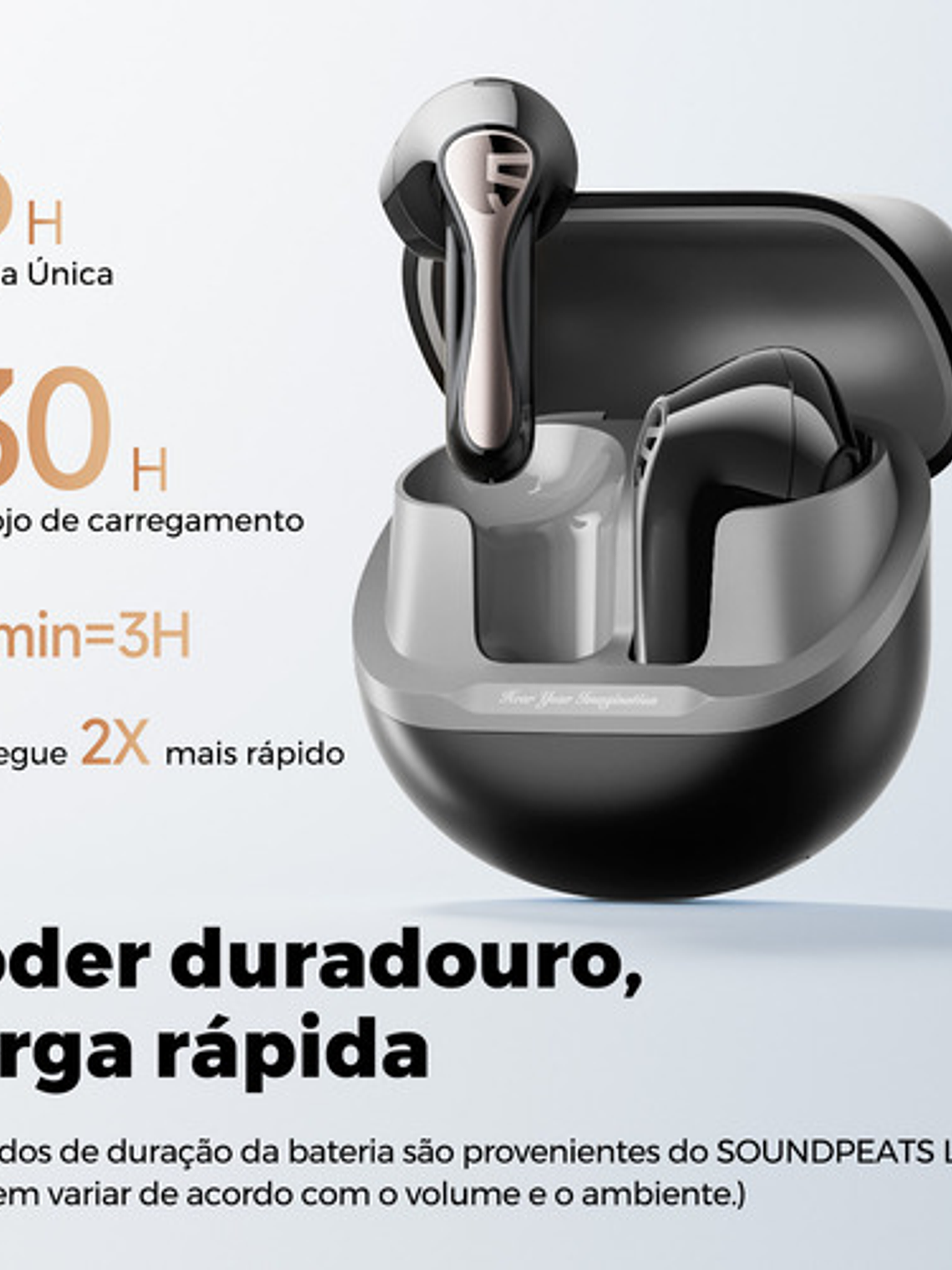 Audifonos Soundpeats Air 5 Lite, Bluetooth, Negro 7