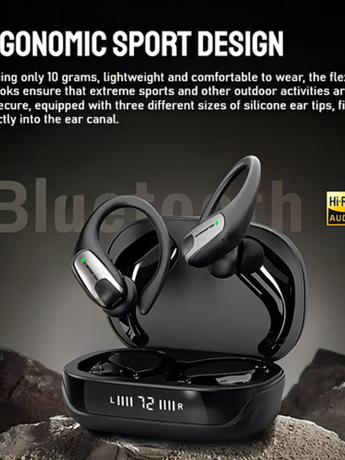 Audífonos Monster Aurafit X05, Ultra Deportivos Bluetooth, Color Negro 10