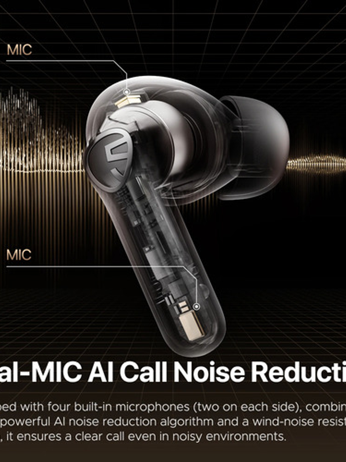 Audífonos Soundpeats T3 Pro, Bluetooth, Color Negro 5