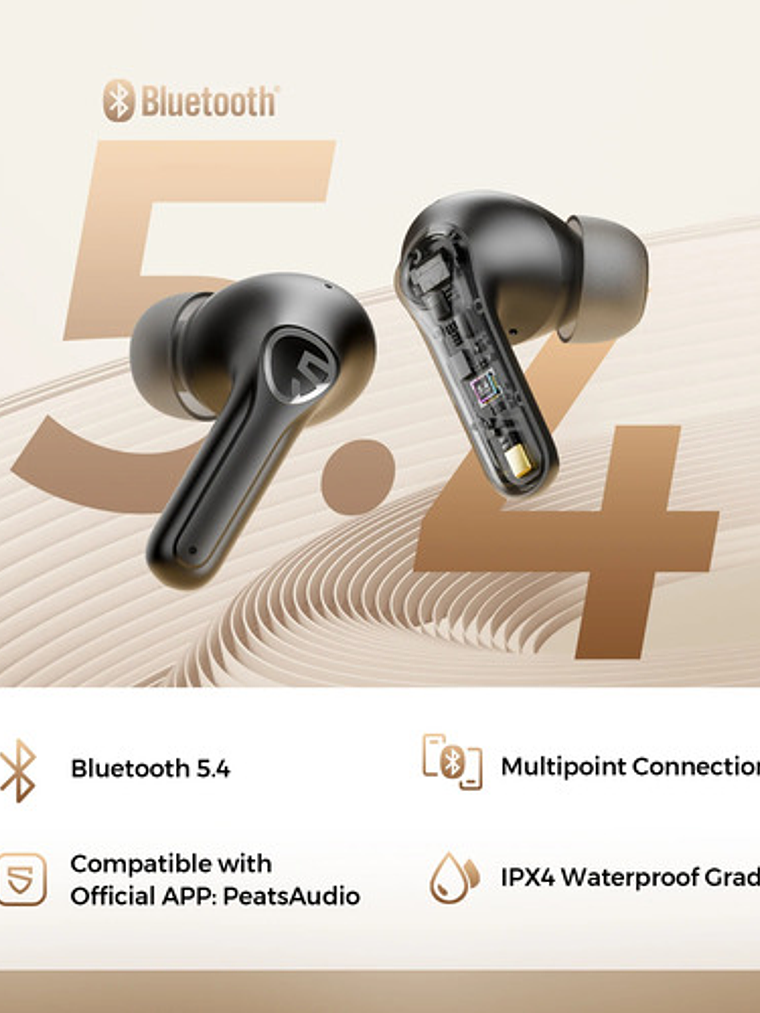 Audífonos Soundpeats T3 Pro, Bluetooth, Color Negro 10