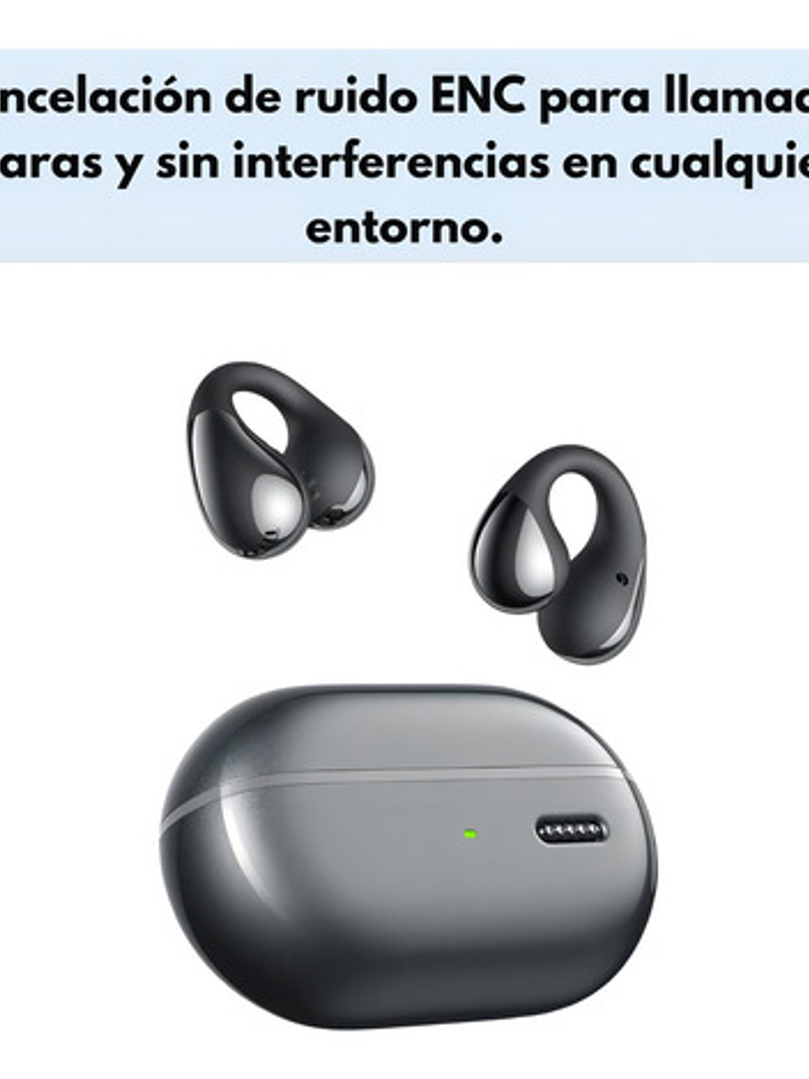 Audífonos Soundpeats Pearlclip Pro,  Bluetooth 5.4, open ear, color Negro 5