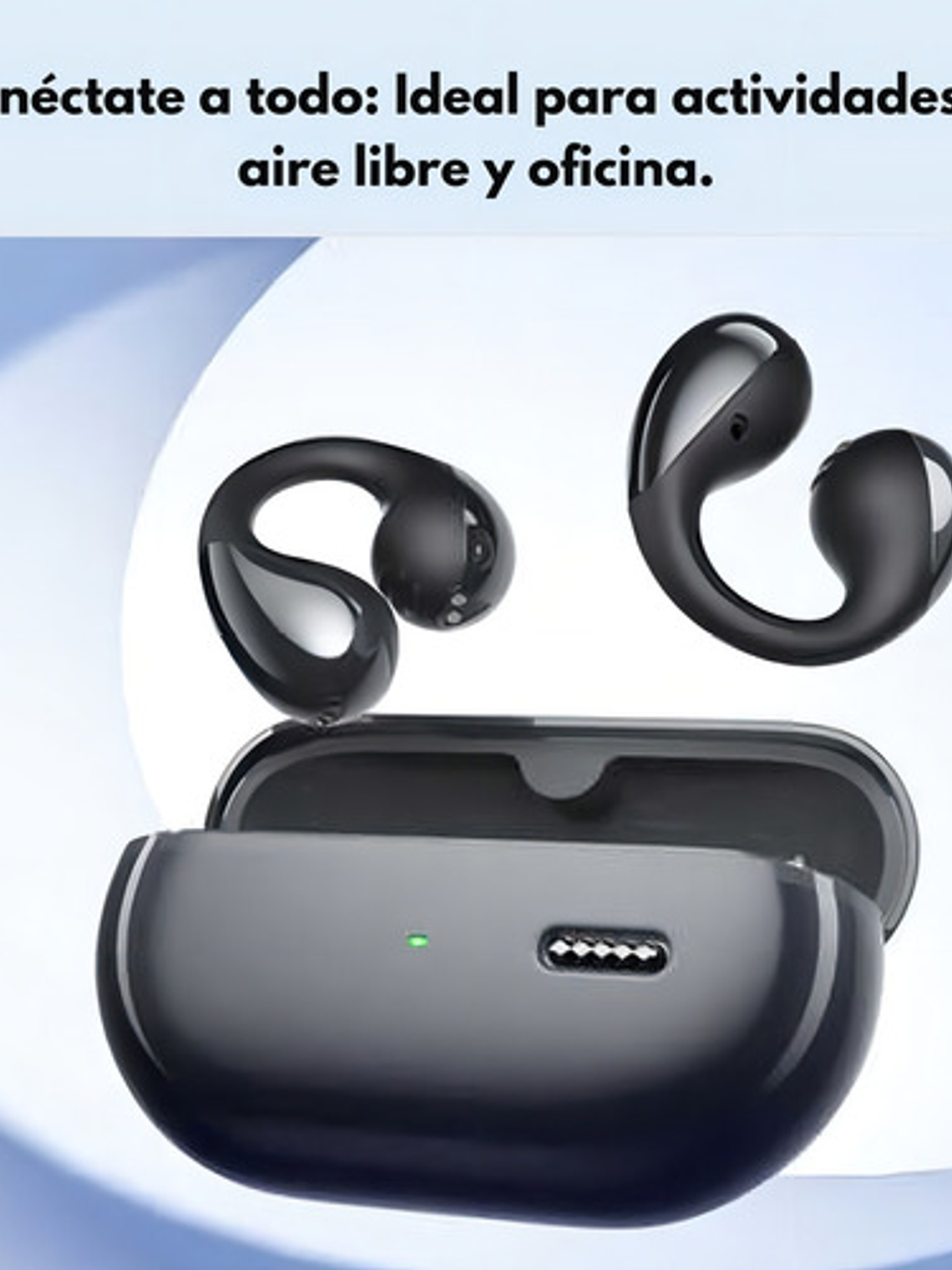 Audífonos Soundpeats Pearlclip Pro,  Bluetooth 5.4, open ear, color Negro 10