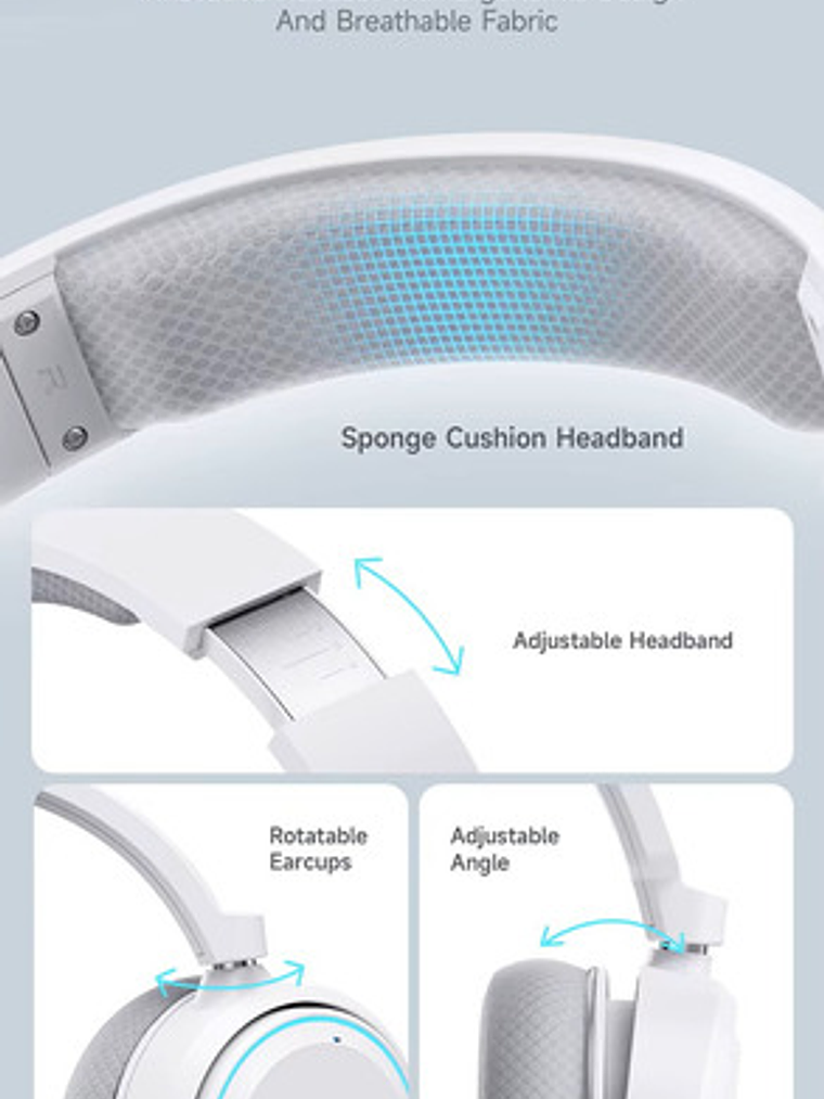 Audífonos Gamer Picun G2 Virtual, Bluetooth 7.1 Rgb 100 Hrs, Negro 7