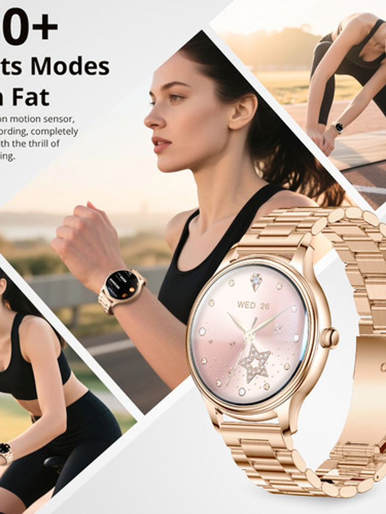 Reloj Inteligente Colmi L28, Amoled 1.32, Moderno, Correa Cuero Silicona 3