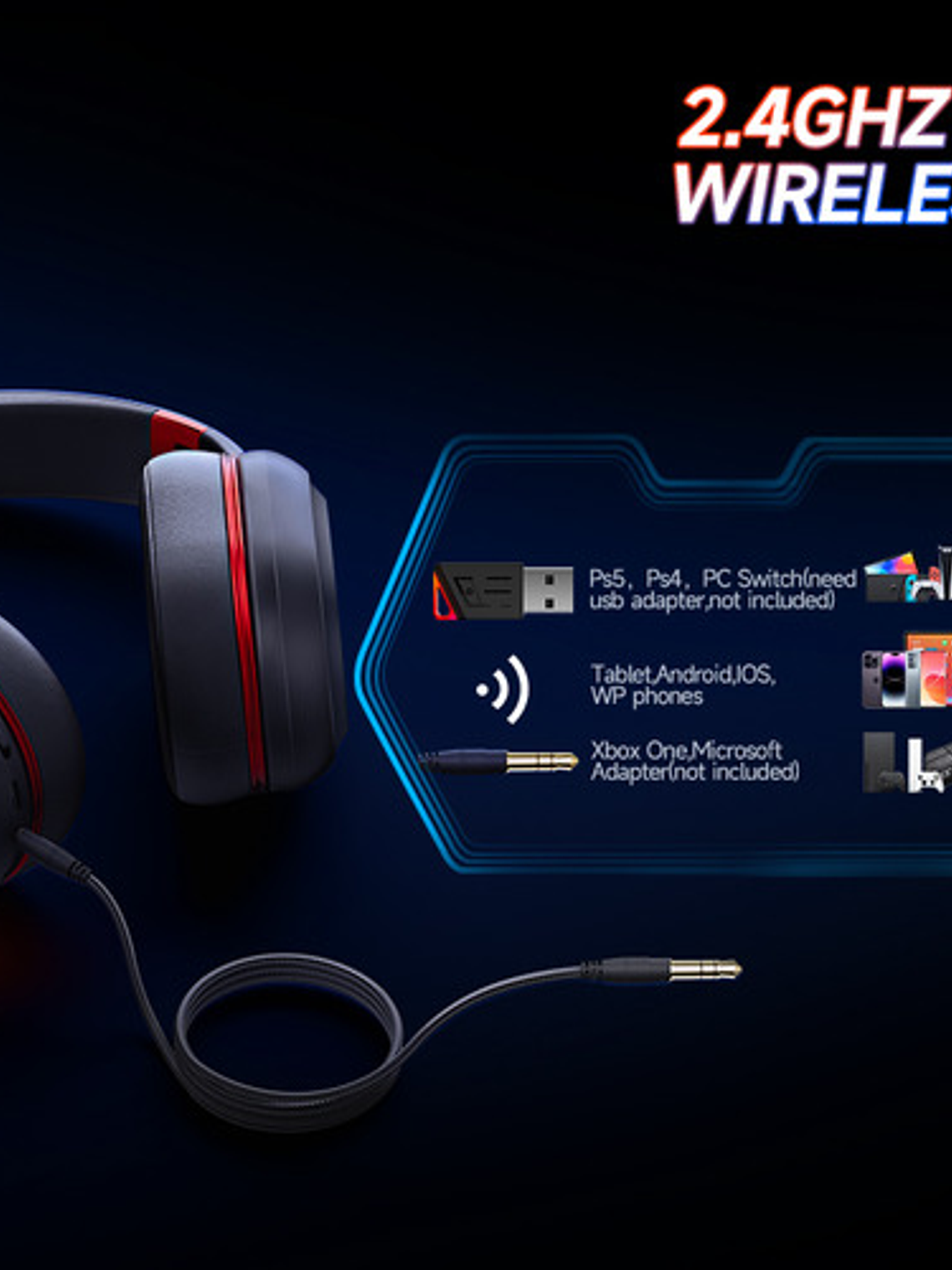 Audífonos Gamer Kofire Ug-05 For Pc, Ps5, Ps4, Switch, Blanco 5