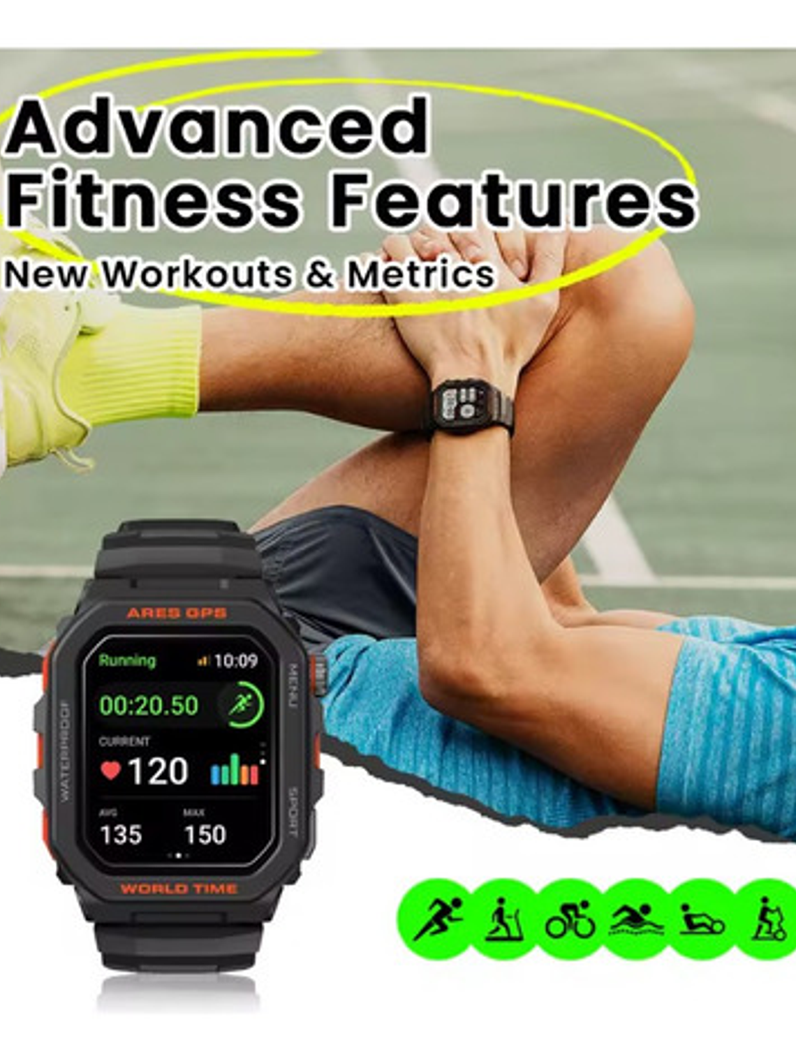 Reloj Inteligente Zeblaze Ares Gps,Para Alexa Y Strava 6