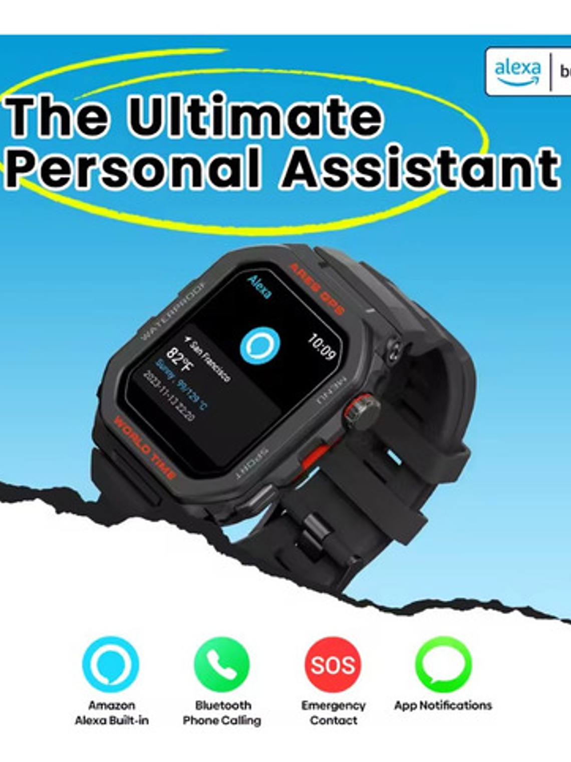 Reloj Inteligente Zeblaze Ares Gps,Para Alexa Y Strava 8