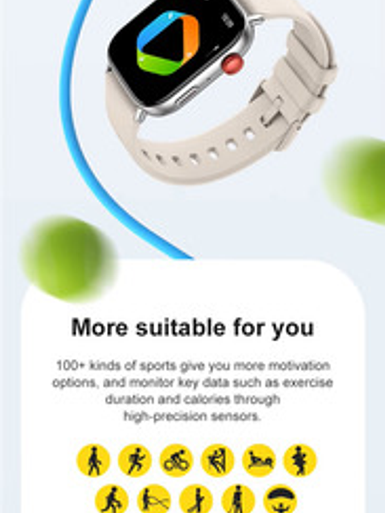 Reloj Inteligente Colmi C8 Max, 1.93 Ip68, Deportivo Plateado 8