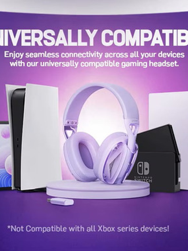 Audífonos Gamer Picun G1, Inalámbricos Ps4 Ps5, 30 Hrs, Blanco Negro 8