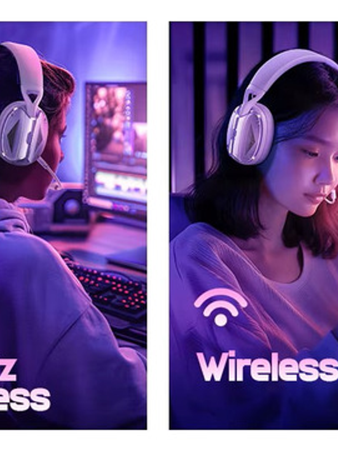 Audífonos Gamer Picun G1, Inalámbricos Ps4 Ps5, 30 Hrs, Blanco Negro 9