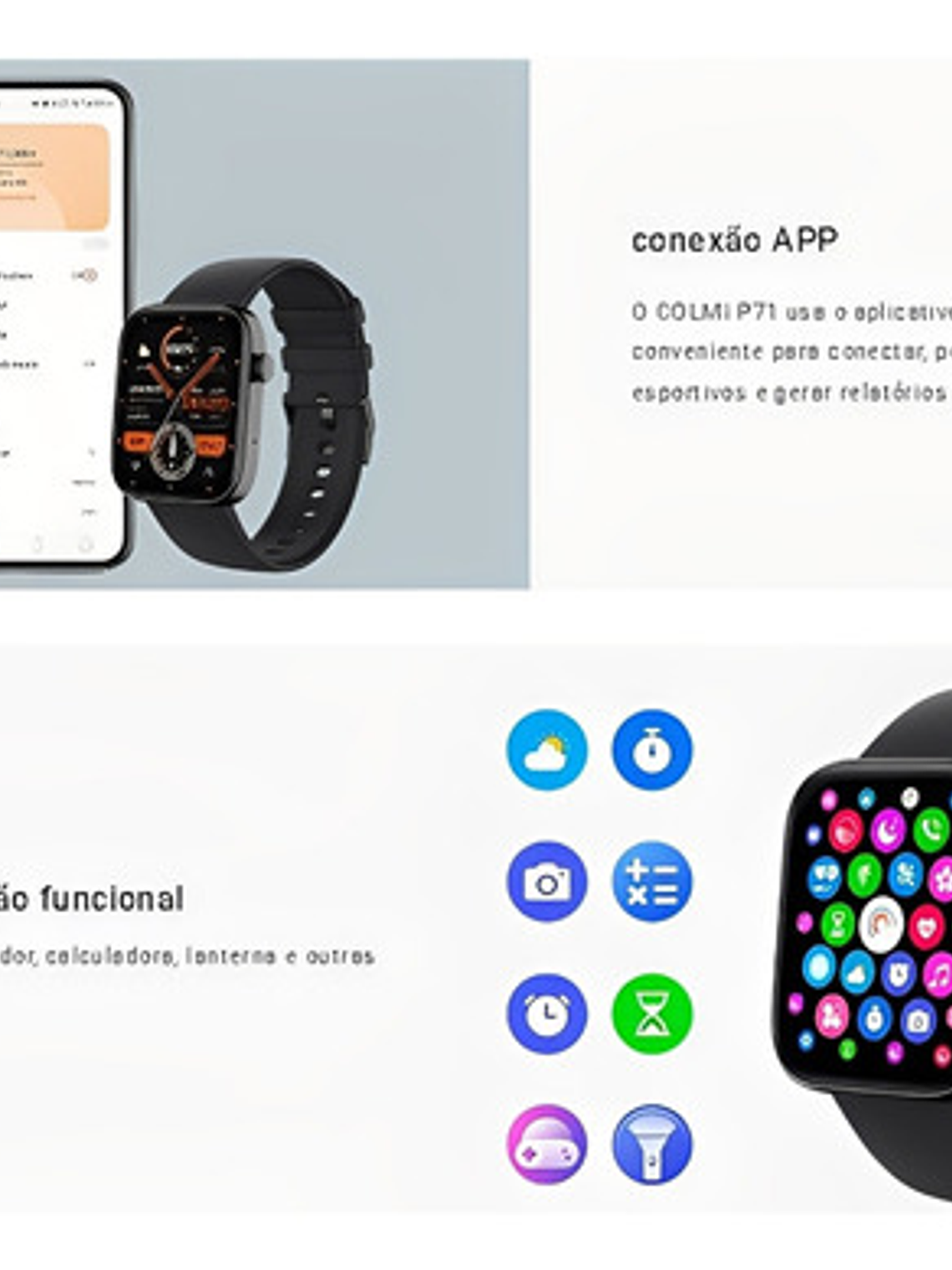 Reloj Inteligente Colmi P71, Beige 8