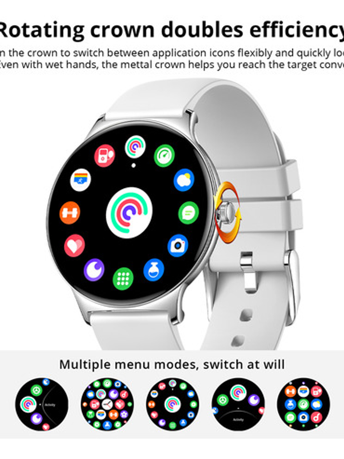 Reloj Inteligente Colmi V89, Correa Silicona Negro, Amoled 1.43 9