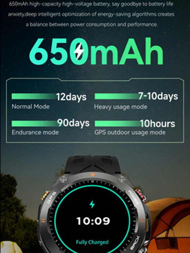 Reloj Inteligente Colmi V75 Gps , Pantalla Ultra Hd 1,45, Negro 9