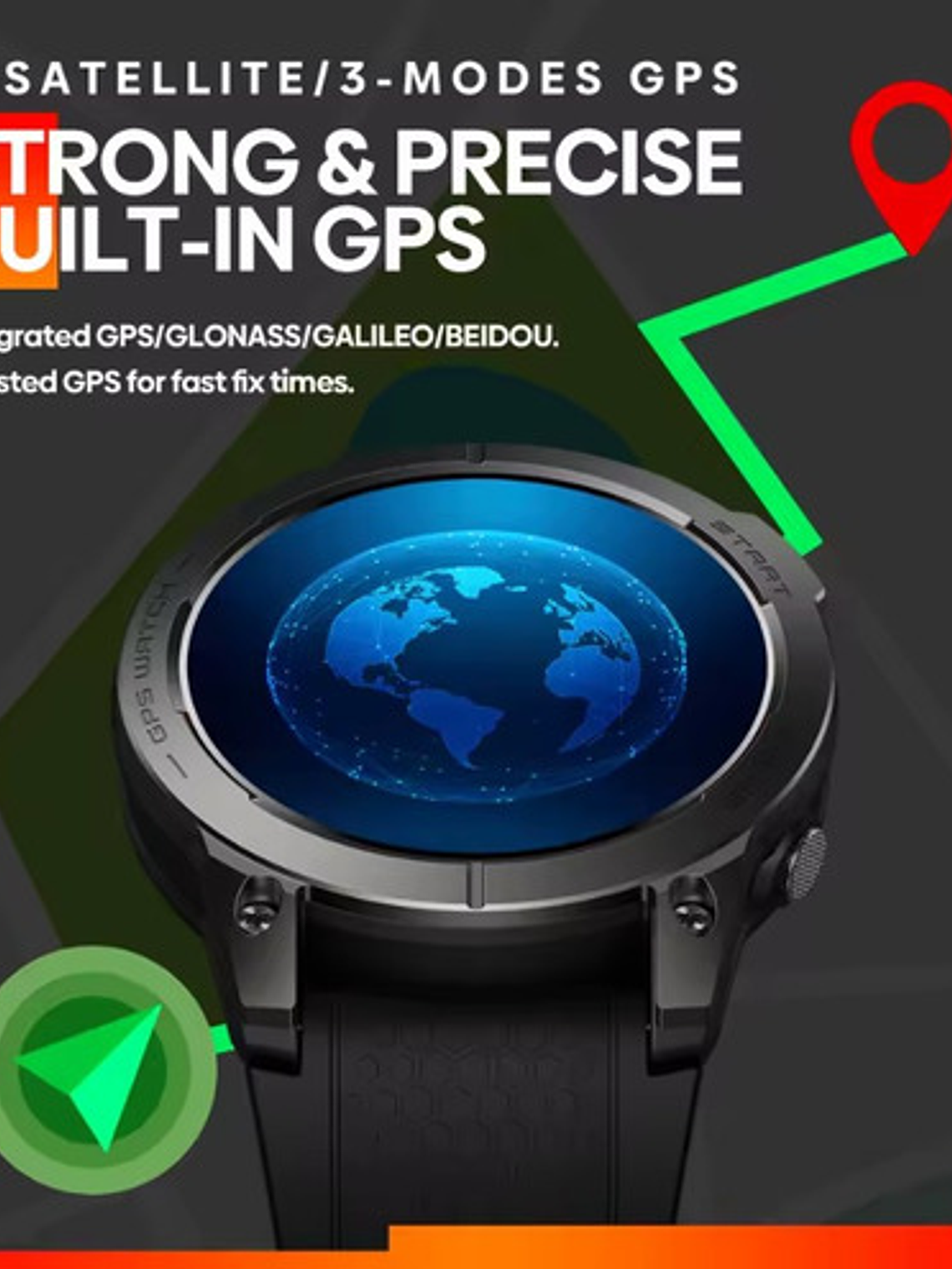Reloj Inteligente Zeblaze Stratos 3 Gps,  Deportivo Hi Fi 5