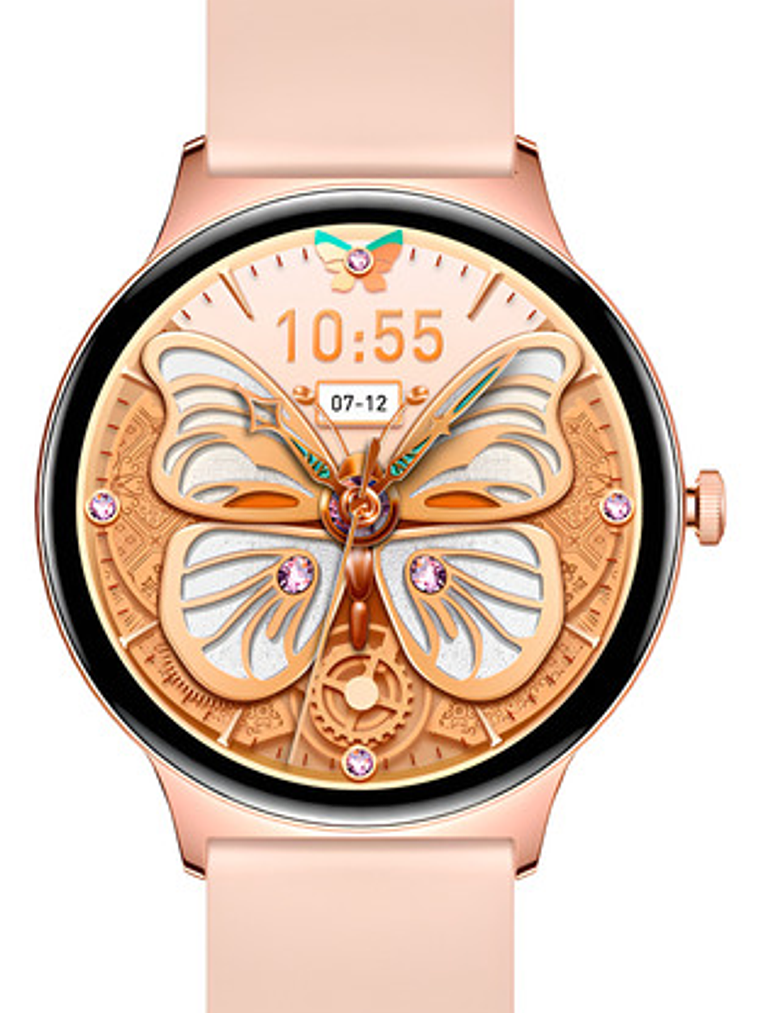 Reloj Inteligente Colmi V89, Correa Silicona Rosado, Amoled 1.43 2