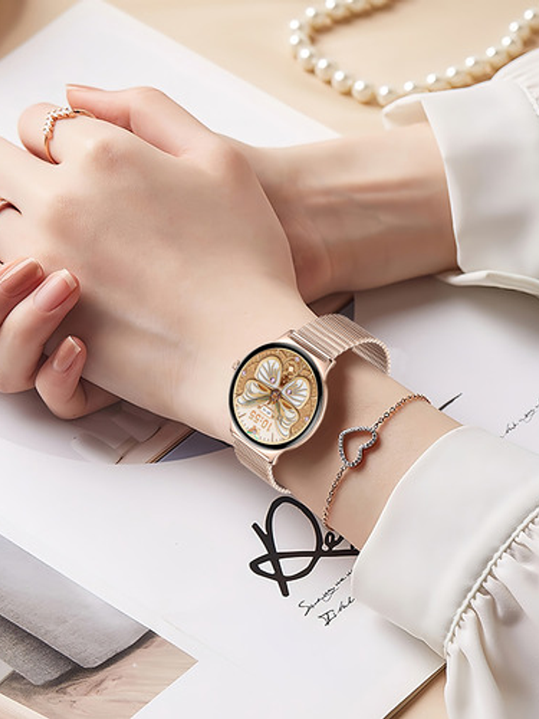 Reloj Inteligente Colmi V89, Correa Silicona Rosado, Amoled 1.43 7