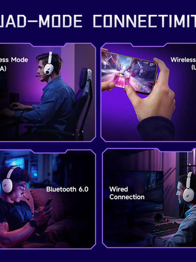 Audífonoss Gamer Picun Ug-10a, Anc, Son 7.1, Premium, 100 H, Negro 5