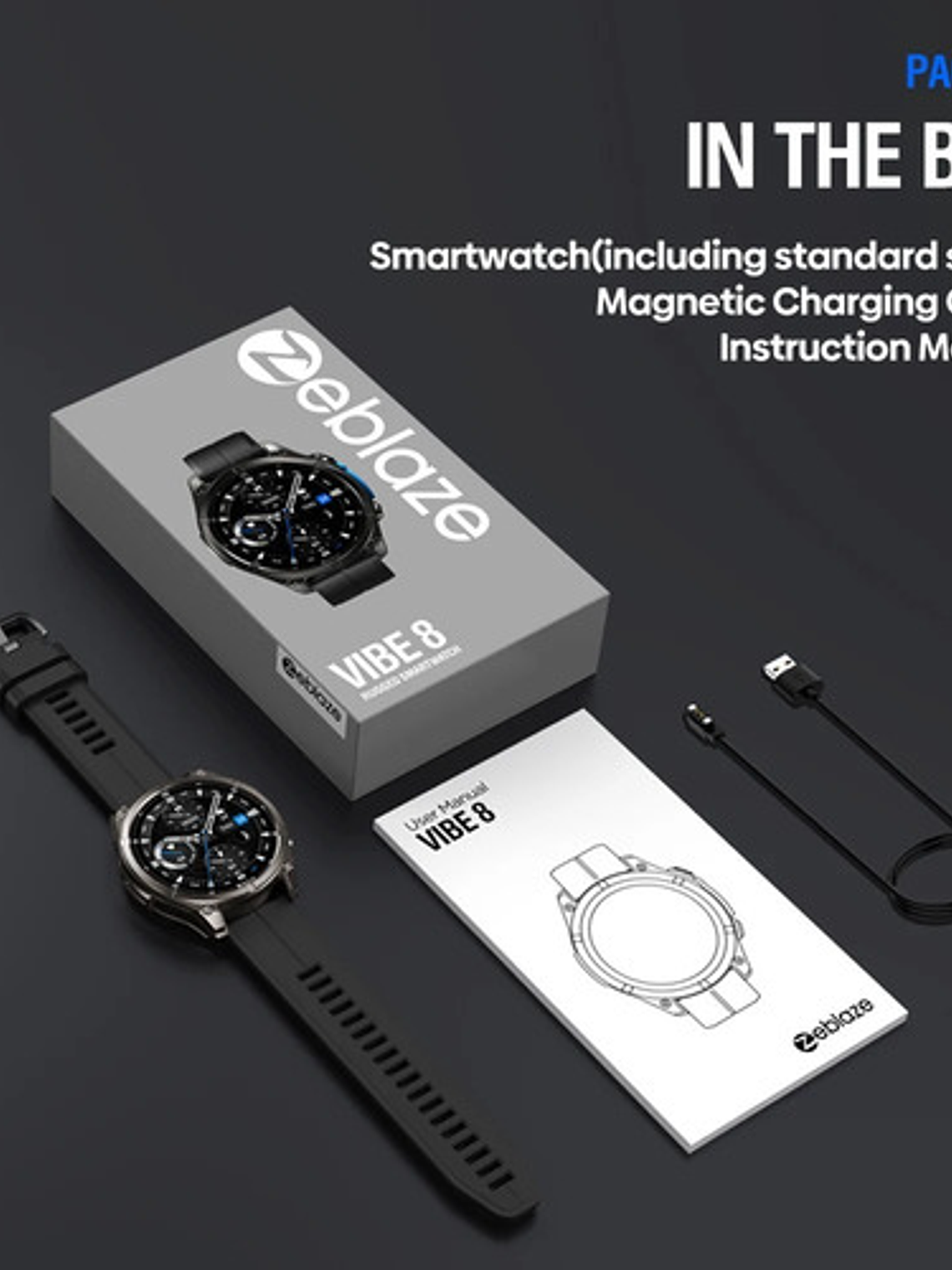 Reloj Inteligente Amoled Zeblaze Vibe 8, 1,43 Pulg, Llamadas Negro Negro 6