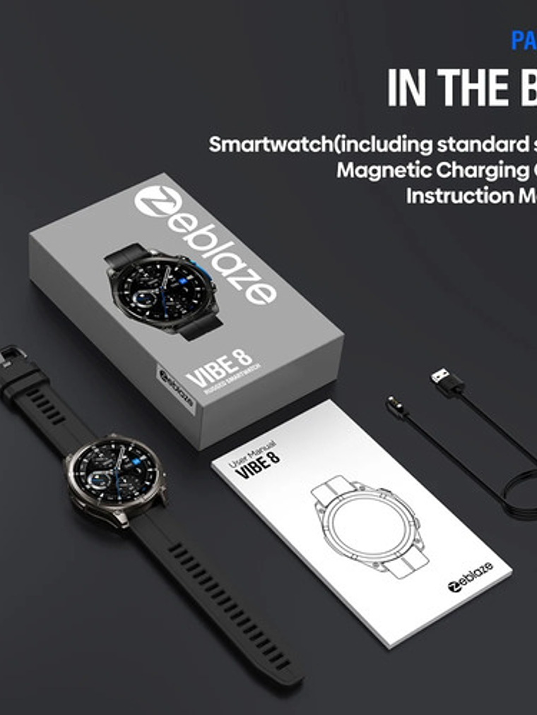 Reloj Inteligente Amoled Zeblaze Vibe 8, 1,43 Pulg, Llamadas Negro Negro 6