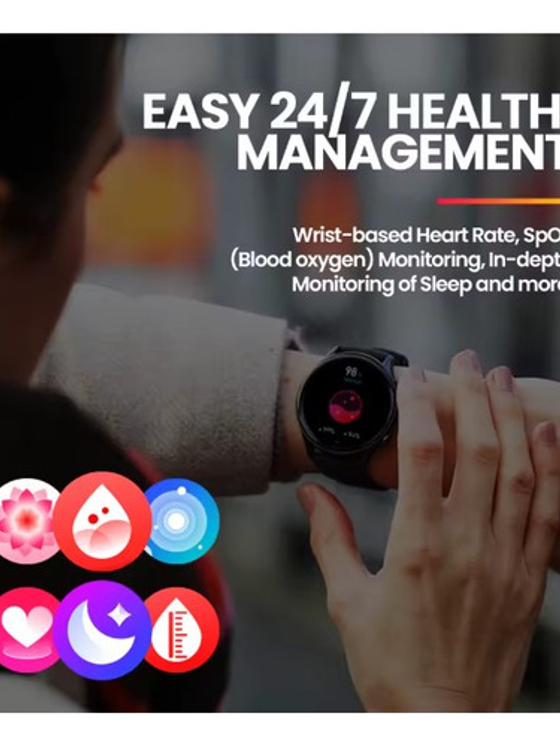 Reloj Inteligente Zeblaze Btalk3 Plus, Llamada De Voz, Hd Dorado 6