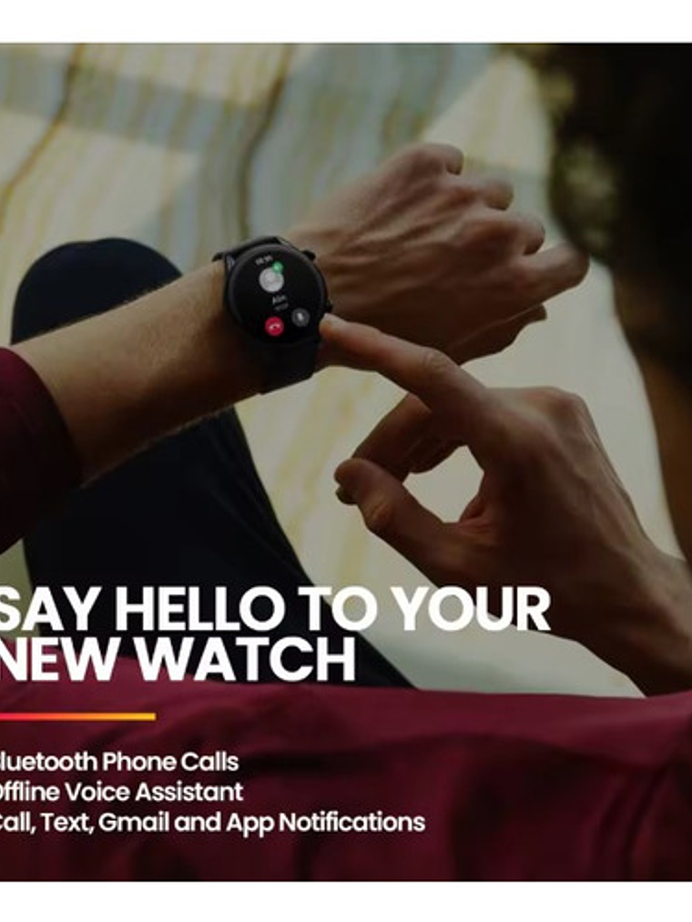 Reloj Inteligente Zeblaze Btalk3 Plus, Llamada De Voz, Hd Dorado 7