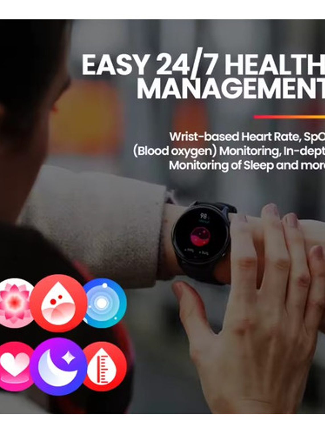 Reloj Inteligente Zeblaze Btalk3 Plus, Llamada De Voz, Hd Dorado 8