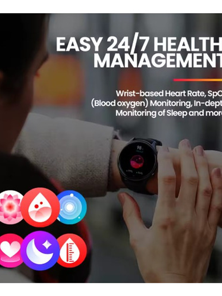 Reloj Inteligente Zeblaze Btalk3 Plus, Llamada De Voz, Hd Dorado 8