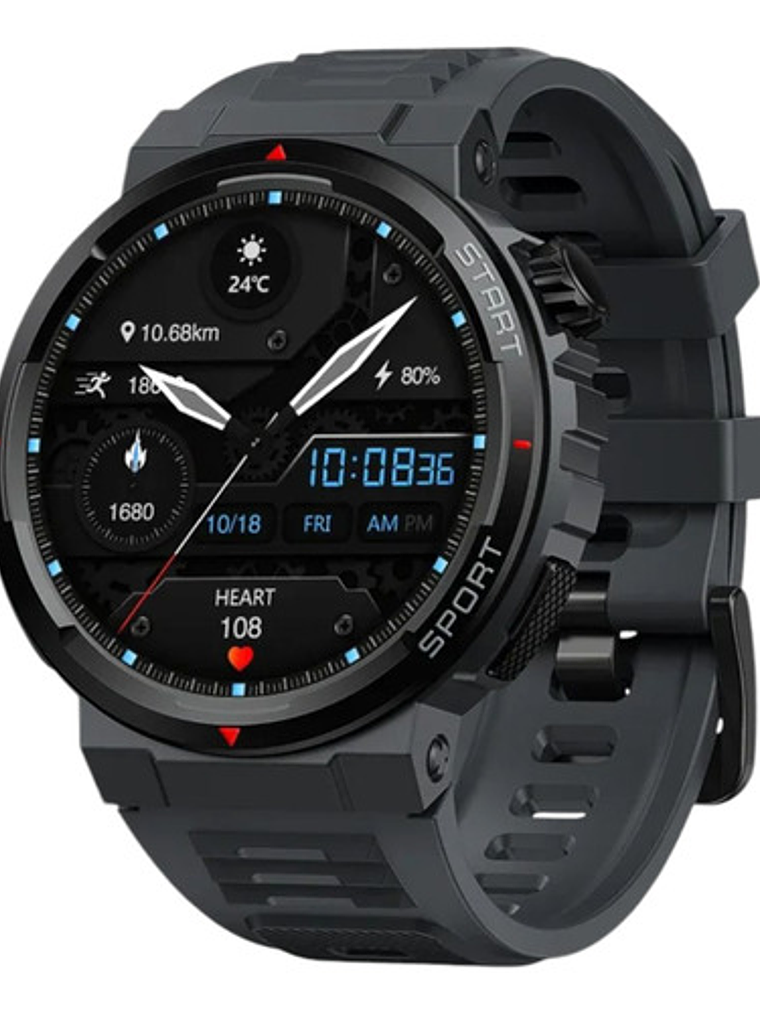 Reloj Inteligente Zeblaze Ares 3 Plus, 1,43 Pulgadas Llamadas Negro Gris Oscuro Negro 2