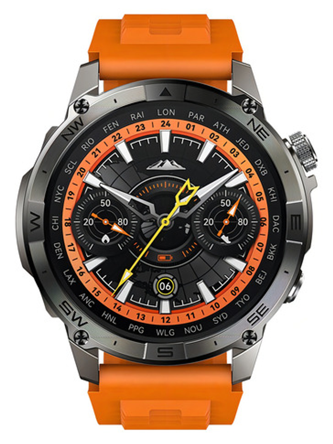 Reloj Inteligente Zeblaze Stratos 2 Plus, Con Barómetro Gps, Brújula Gris Oscuro Negro 3