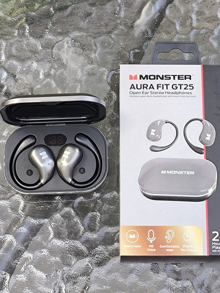 Audífonos Monster Gt25, Deportivos Ligeros, Flexibles, color Gris 3