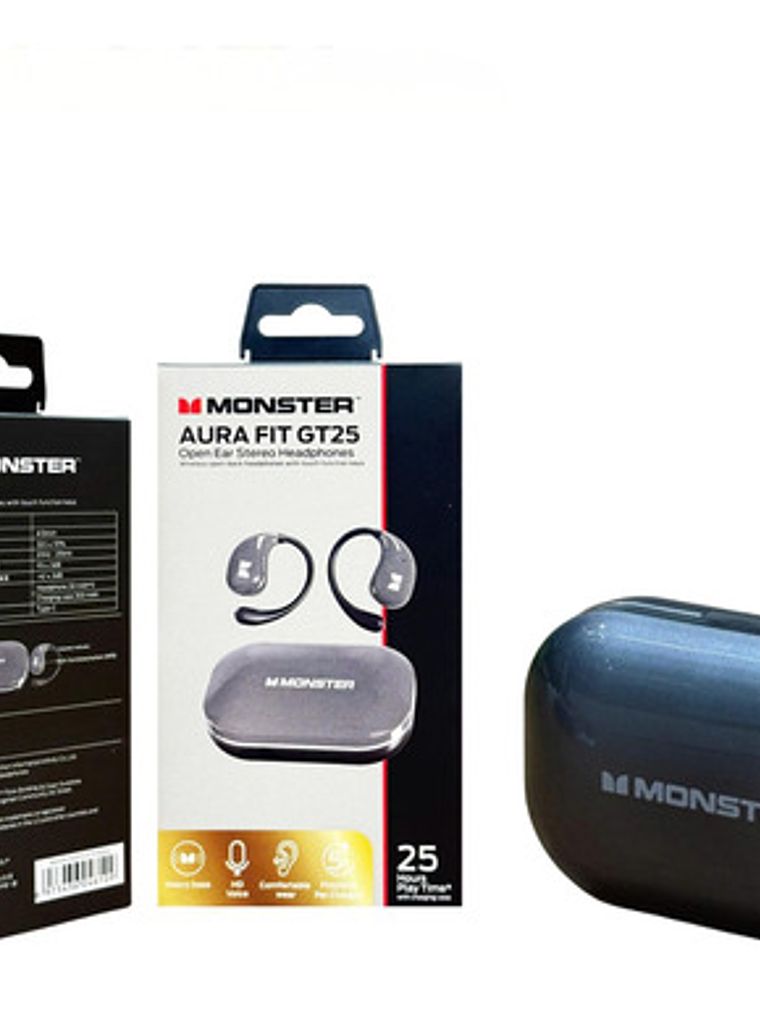 Audífonos Monster Gt25, Deportivos Ligeros, Flexibles, color Gris 7